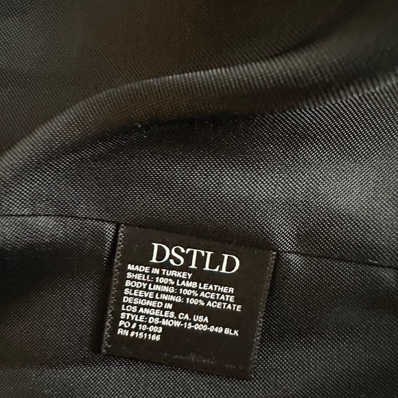 DSTLD Lamb Leather Biker Jacket - Picture 8 of 10